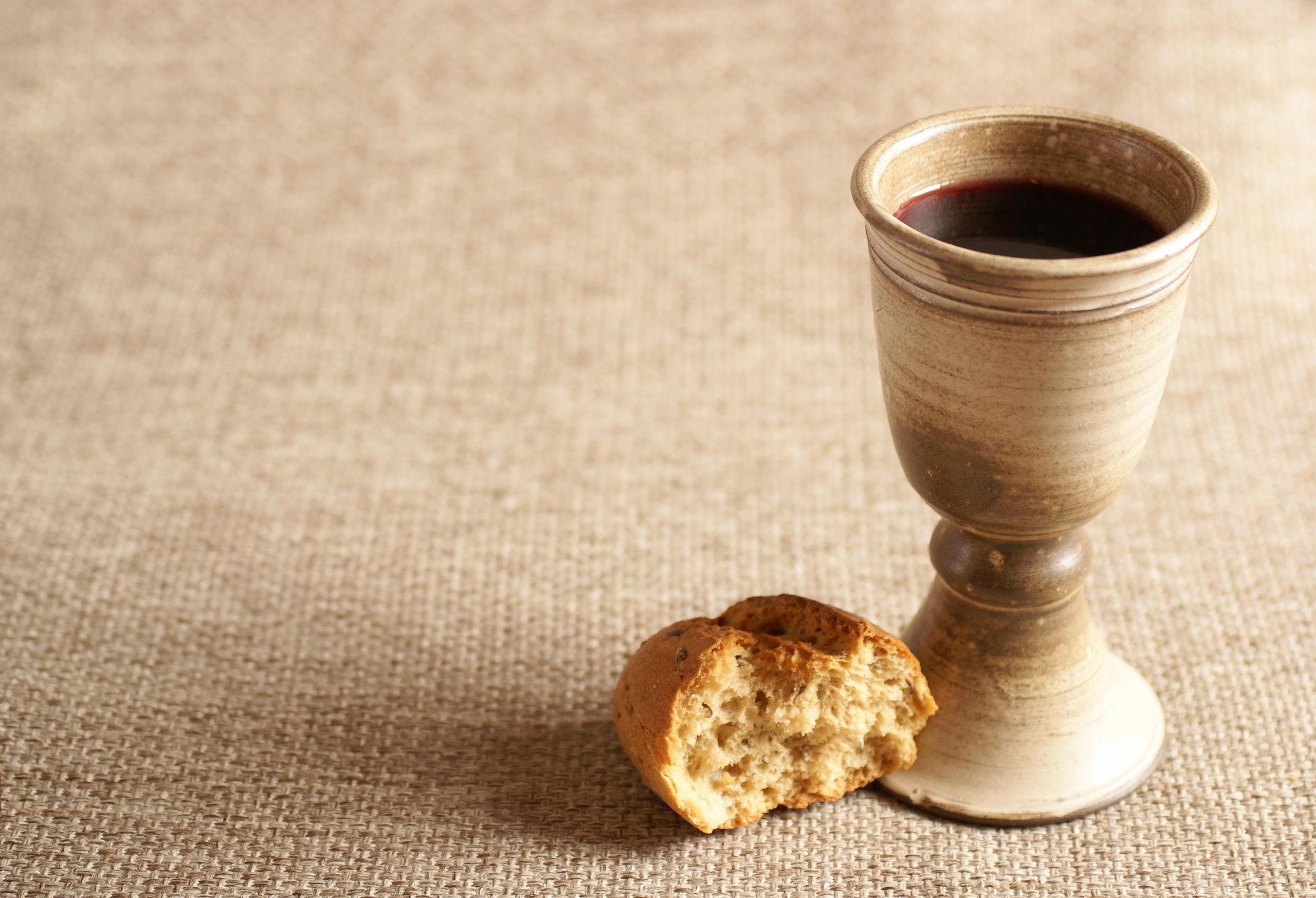 Communion bread and chalice